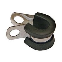 Abrazadera Tecnocooling 1/4'' con inserto de goma, negra