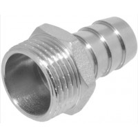 Conector de latón en forma de L (macho de 3/8") - hembra de 10 mm)
