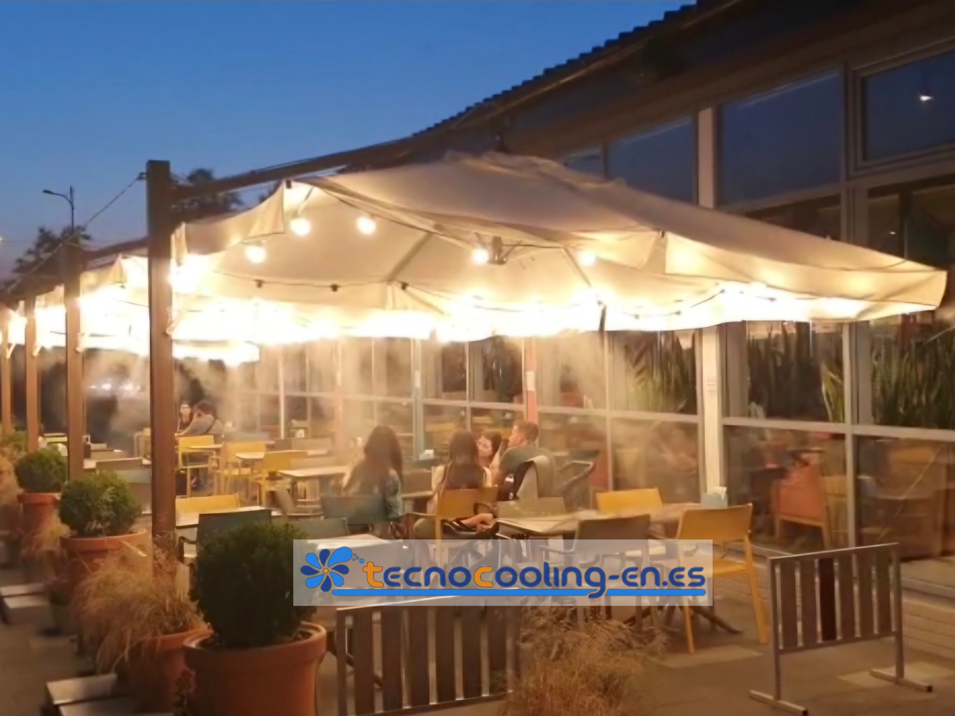 Sistema de nebulización para cafetería