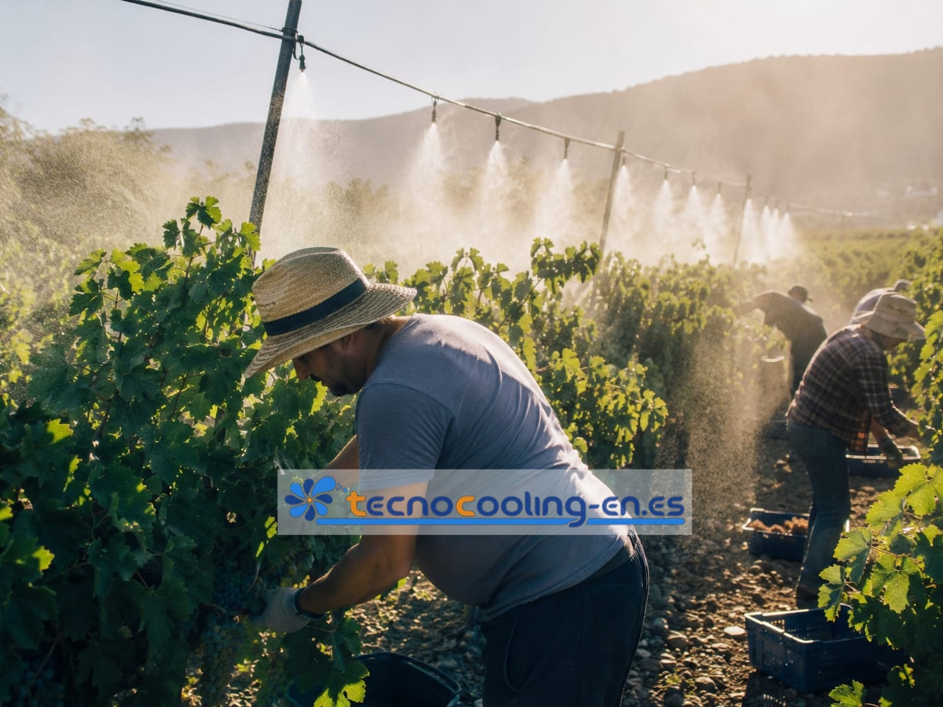 Sistema de nebulización en plantación