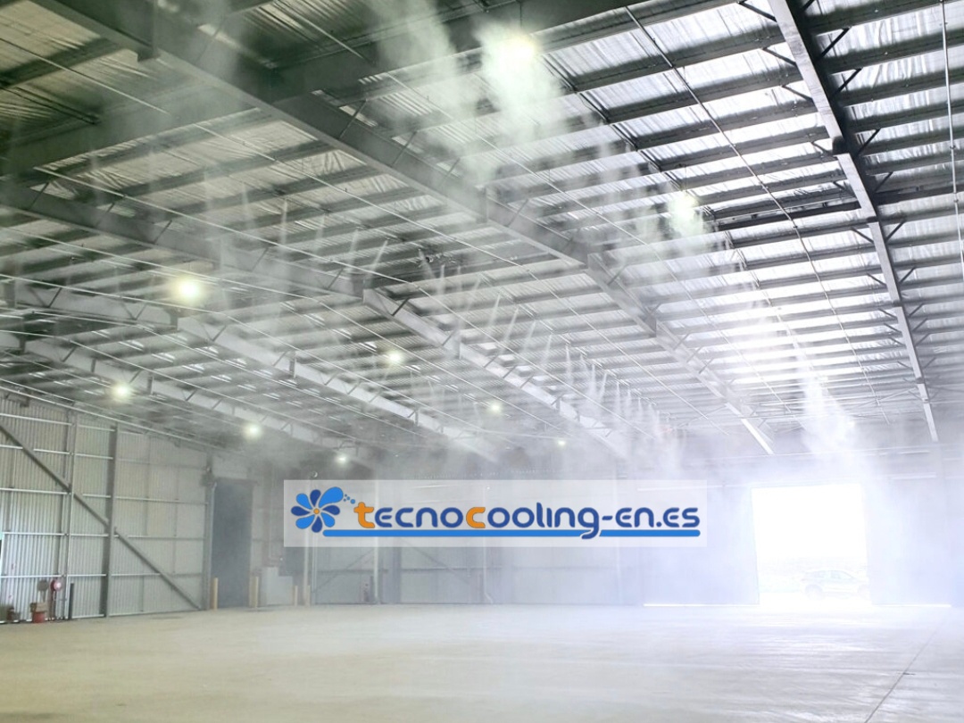 Sistema de nebulización en fábrica